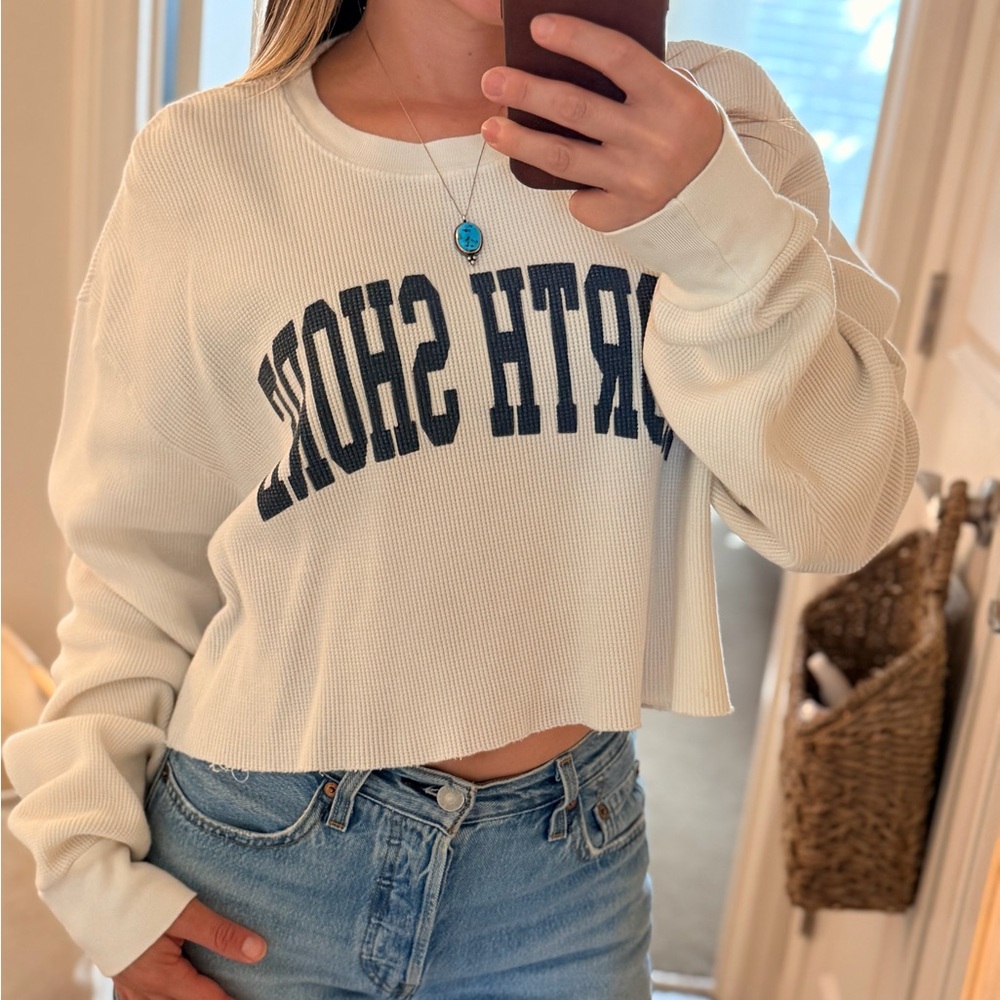 Brandy Melville John Galt North Shore Long Sleeve Waffle Shirt